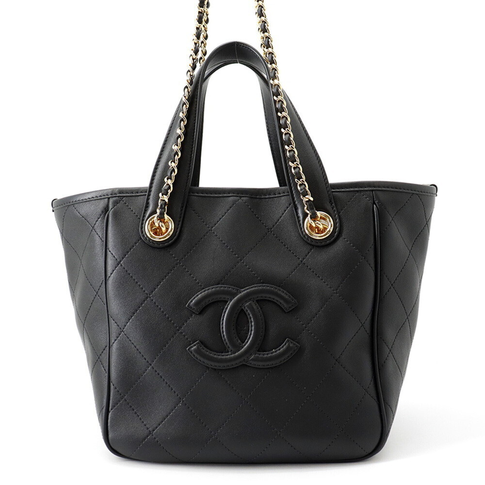 Chanel handbag, Coco Mark, AS61998, CHANEL 2-way chain shoulder bag, black,